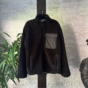 STOIC Sherpa Bomber Stretch Jacket in Limo Black Size M New with Tags